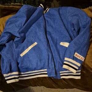 Gucci Royal Blue Jacket with Cream Accents